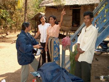 Sr. Helen with villagers